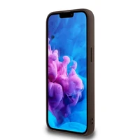 Guess PU 4G Peony viedtālruņa apvalks iPhone 16e ar MagSafe - brūns