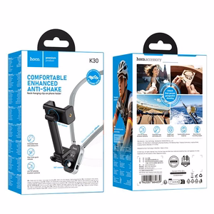 Neck universal phone holder Hoco K30 melns pelēks