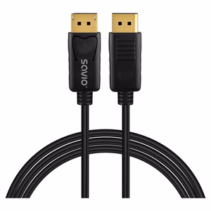 Savio CL-206 DisplayPort kabelis 3 m melns