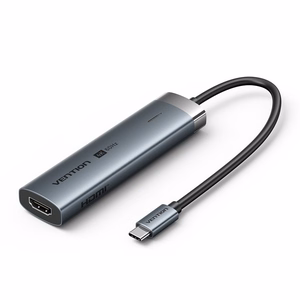 Vention 5-in-1 USB-C sadalītājs 100W PD 5Gbps 4K@60Hz