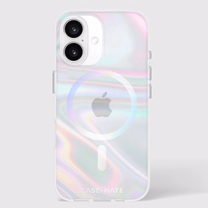 Case-Mate Soap Bubble MagSafe vāciņš ierīcei iPhone 16, zaigojošs