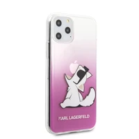 Karl Lagerfeld Choupette Fun viedtālruņa apvalks iPhone 11 Pro - rozā
