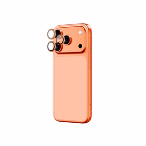 Защитное стекло объектива AmazingThing AR Sapphire для iPhone 17 Pro / Pro Max — с оранжевой рамкой
