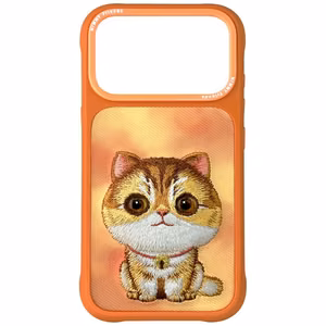 Чехол Nimmy Big Eyed Pet 2.0 Cat для iPhone 17 Pro - оранжевый