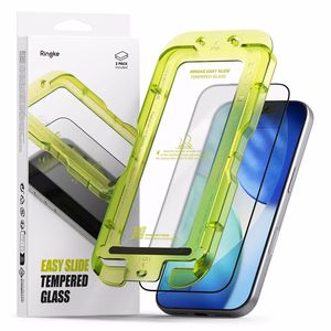 Ringke Easy Slide закалённое стекло 2 шт. для iPhone 17 Pro Max - чёрный