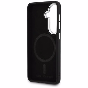 Karl Lagerfeld Embossed Ring RSG Logo MagSafe maciņš Samsung Galaxy S26+ melns