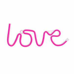 Neon LED Light LOVE rozā Bat + USB FLNE05 Forever Light