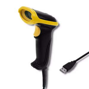 Qoltec 50867 – vadu lāzera 1D/2D svītrkodu skeneris, USB, melns