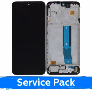 LCD ekrāns saderīgs ar Xiaomi Redmi Note 12S/11S/Poco M4 Pro 4G melns ar rāmi (Service Pack)