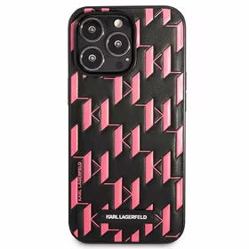 Karl Lagerfeld Monogrammas plāksnes viedtālruņa apvalks iPhone 13 Pro Max 6.7" - rozā