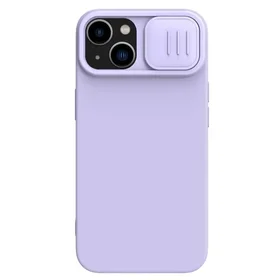 Nillkin CamShield zīdains silikona apvalks iPhone 15 Plus violets