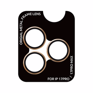 Rock Tempered stikls Pure Series Camera Lens on camera for Iphone 17 Pro/17 Pro Max (lens 3 pieces) oranžs