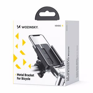 Wozinsky metal bicycle phone turētājs, scooters melns (WBHBK3)
