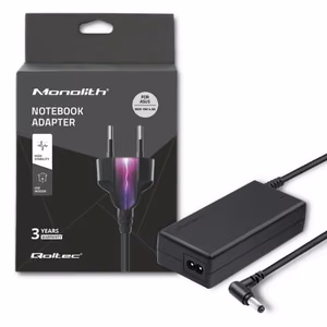 Qoltec 50075.90W strāvas adapteris Asus | 90W | 19V | 4.9A | 5.5*2.5 | +strāvas kabelis