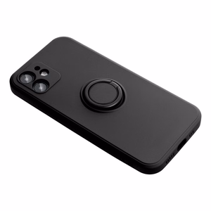 Silikona maciņš ar gredzenu Xiaomi Redmi Note 15 5G melns