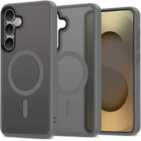 Tech-Protect MagMat Magnētiskais viedtālruņa apvalks Samsung Galaxy S25 - caurspīdīgs pelēks