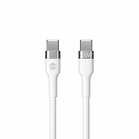 Forever Elastīgais kabelis USB-C - USB-C 2,0 m 100W balts