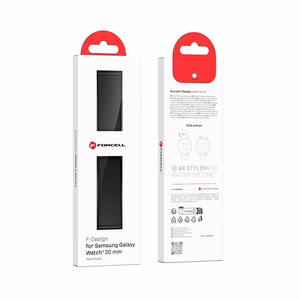 Strap to Samsung Galaxy Watch Forcell F-Design FS20 magnetic eco-friendly leather 20 mm black
