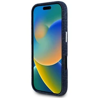 Guess Džinsa trijstūra logotips MagSafe viedtālruņa apvalks iPhone 16 - zils