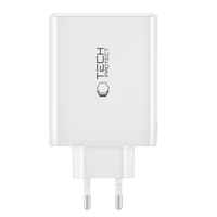 Tech-Protect NC100W-GAN lādētāju tīkls GaN 3x USB-C PD 100W / USB-A QC 3.0 - melns