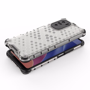 Honeycomb Case armor cover with TPU Bumper for Xiaomi Redmi K40 Pro+ / K40 Pro / K40 / Poco F3 transparent