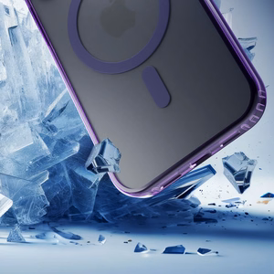3mk Frosty Magnētiskais violets viedtālruņa apvalks Apple iPhone 15 - violets