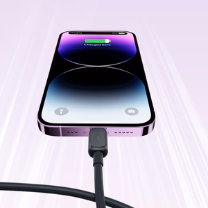 Joyroom Multi-Color Series A14 Lightning / USB-A 2.4A 2 m kabelis - melns