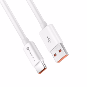 FORCELL F-ENERGY C336 kabelis USB A uz Type C QC4.0 3A 60W 1 m balts