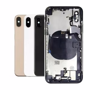 Aizmugures vāciņš saderīgs ar iPhone X / balts / (pilns korpuss + sīkās daļas) / OEM