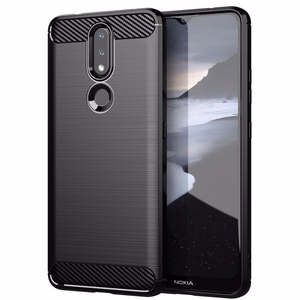 Oglekļa apvalks elastīgs pārsegs TPU viedtālruņa apvalks Nokia 2.4 melns