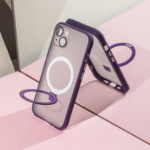 Mag Ring viedtālruņa apvalks iPhone 13 6,1" violets