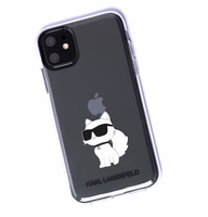 Karl Lagerfeld Ikonik Choupette Apvalks iPhone 11 / Xr - Caurspīdīgs