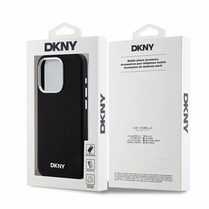 DKNY DKHMP15LSMCHLK iPhone 15 Pro 6.1"melns maciņš Liquid Silicone Small Metal Logo MagSafe