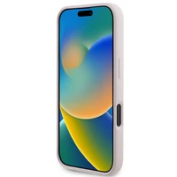 Karl Lagerfeld silikona magnētiskais viedtālruņa apvalks iPhone 16 Plus ar Karl & Choupette galvu gredzenu - rozā