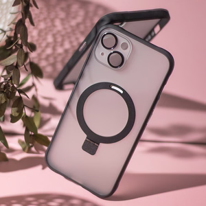Magnētiskais viedtālruņa apvalks iPhone 15 Plus 6,7" melns