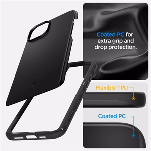 Spigen Thin Fit viedtālruņa apvalks iPhone 15 Plus - melns