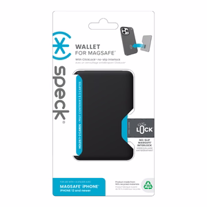 Speck ClickLock Wallet For MagSafe - Magnetic MagSafe Wallet (melns)