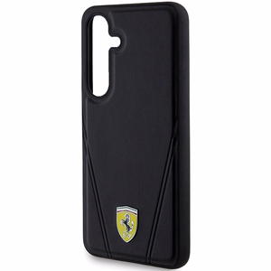Ferrari Hot Stamp V Lines magnētiskais viedtālruņa apvalks Samsung Galaxy S24+ - melns