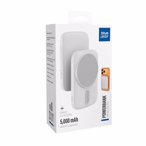 Powerbank saderīgs ar MagSafe Blue Star Slim DG-P8 15W 5000 mAh balts