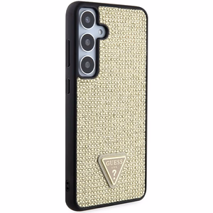 Guess Rhinestone Triangle vāciņš ierīcei Samsung Galaxy S24+, zelta krāsā