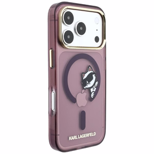 Karl Lagerfeld Peekaboo Logo MagSafe case for iPhone 18 Pro Max / 17 Pro Max - burgundy