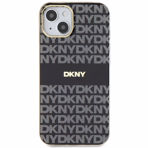 DKNY IML mono un svītru magnētiskais viedtālruņa apvalks iPhone 15/14/13 - melns