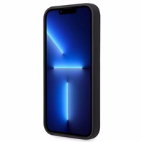 BMW Silicone Metal Logo viedtālruņa apvalks iPhone 14 Pro Max - melns