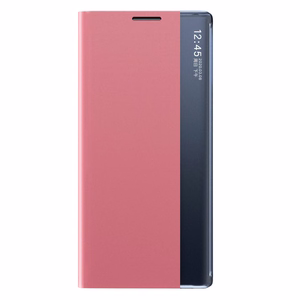Sleep Case grāmatas tipa apvalks ar viedu logu Samsung Galaxy A22 4G rozā