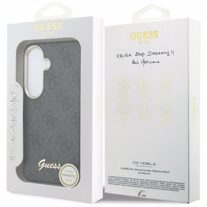 Guess maciņš 4G Script MagSafe priekš Samsung Galaxy S26 melns