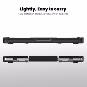 Tech-Protect SmartShell Pro macins priekš Macbook Pro 14 M1 / M2 / M3 / M4 / M5 2021-2025 - Melns un caurspidigs