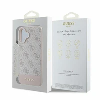 Guess 4G Bottom Stripe viedtālruņa apvalks iPhone 16 - rozā