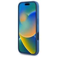 Guess GUHMP16SP4ROPEMCB iPhone 16 6.1" zils/zils cietais apvalks 4G Ziedu Druka Magnētiskais