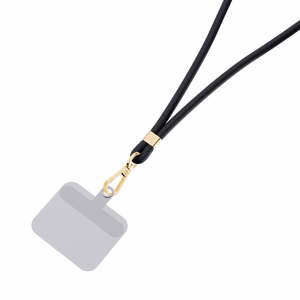 3mk EasyClip tālruņa aukliņa, melna (zelta krāsas furnitūra)