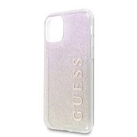 Guess GUHCN65PCUGLGPI iPhone 11 Pro Max rozā zelts/zeltaini rozā ciets apvalks Gradient Glitter